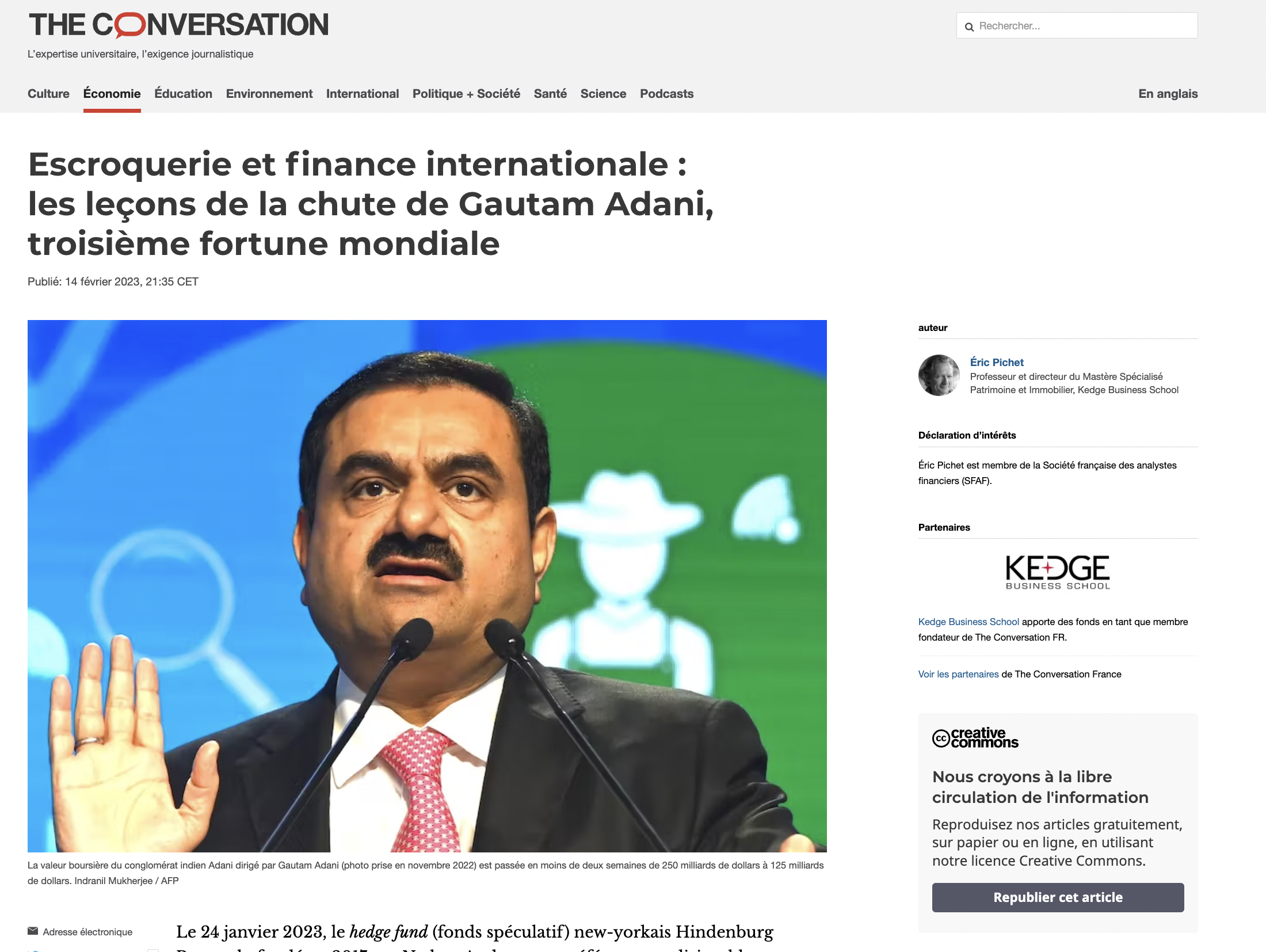 escroquerie gautam adani
