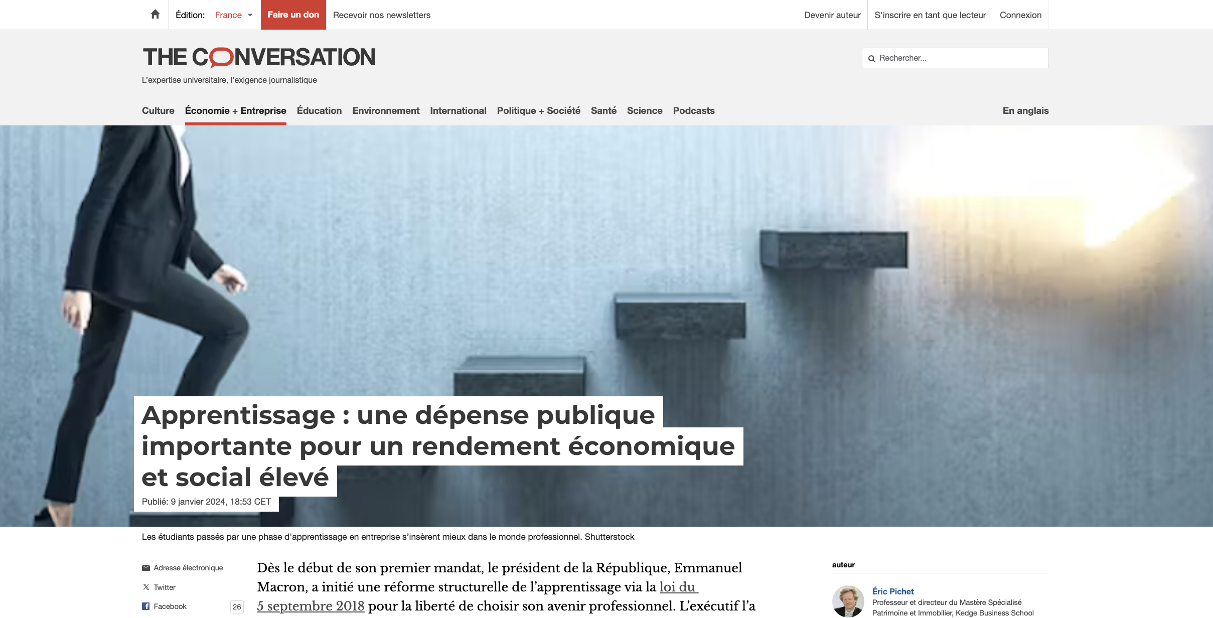 apprentissage et depense publique