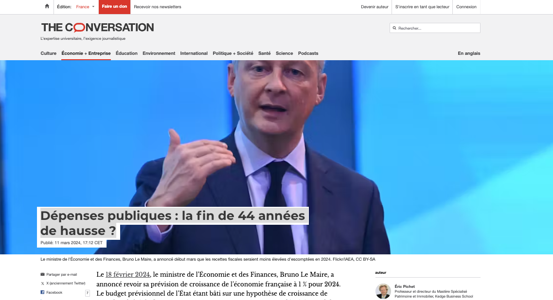 apprentissage et depense publique