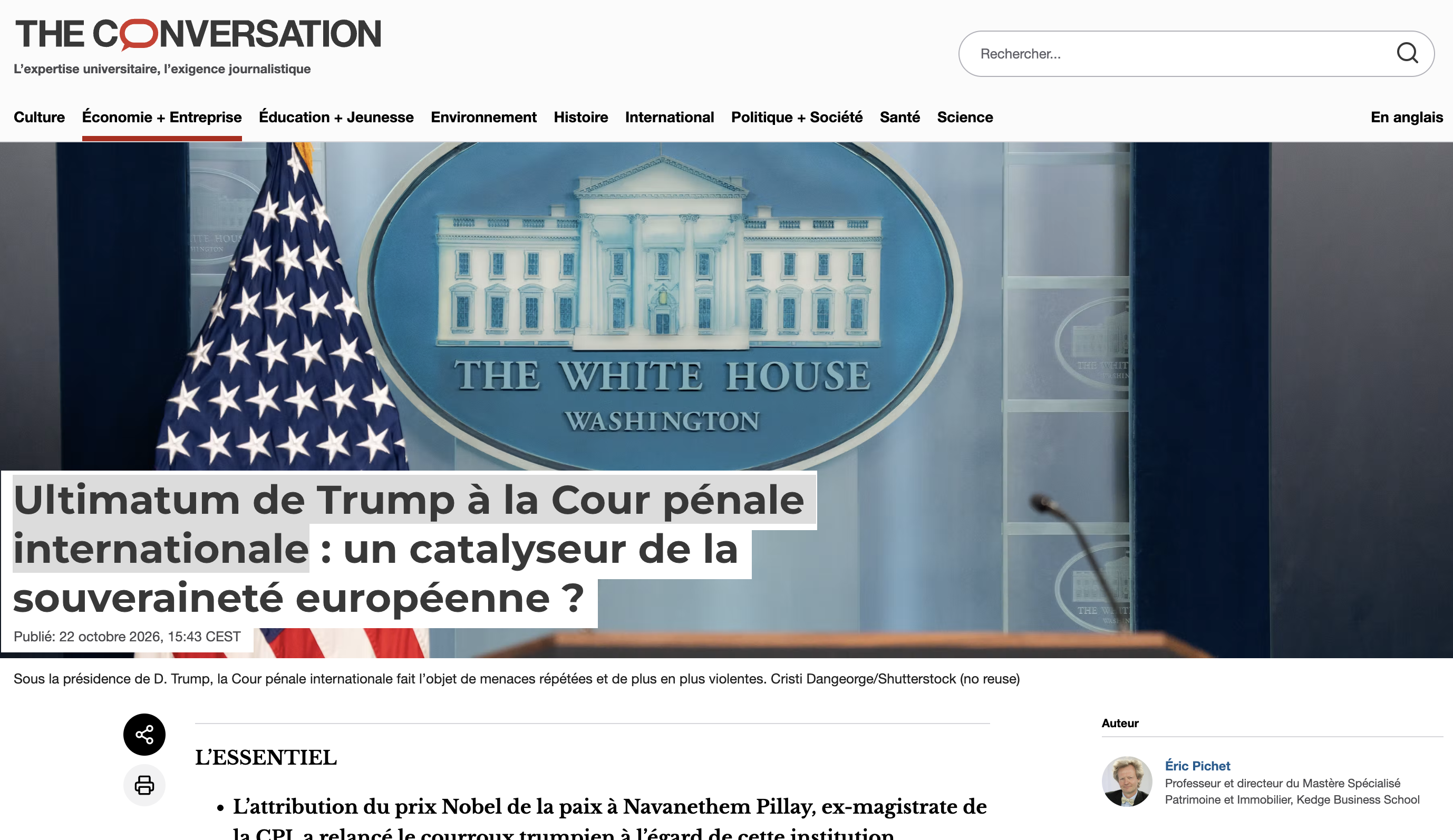trump cour penale